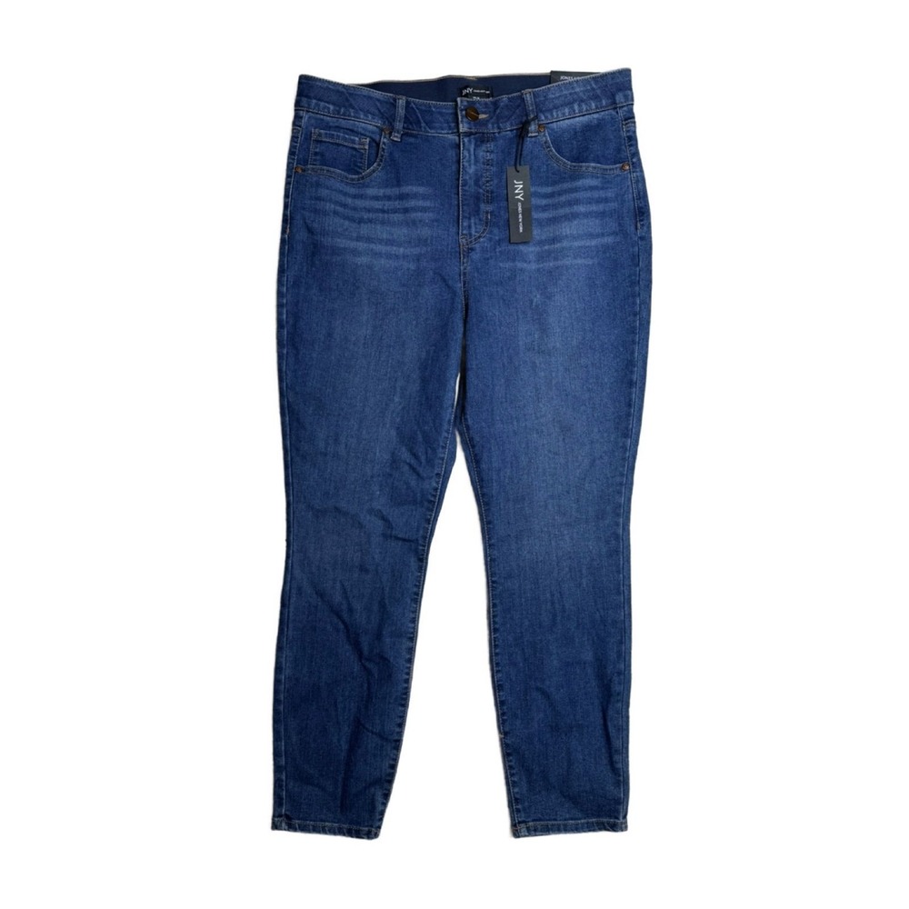Jones New York Jeans Women's Size 14 Blue Skinny Ankle High Waist‎
